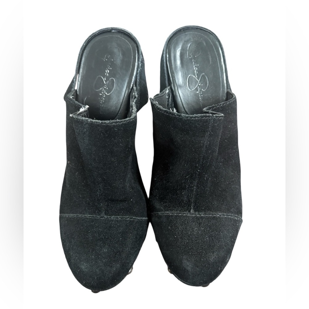 Jessica Simpson Dalia Women's Black Suede Mules, Size 7.5